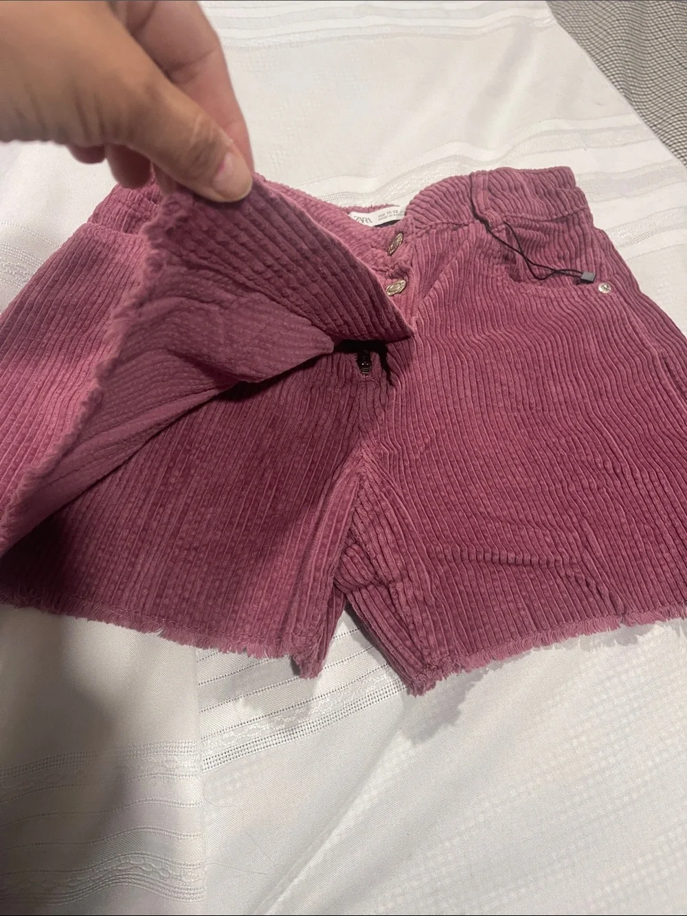 Zara Girls Corduroy Skirt in Dusty Plum